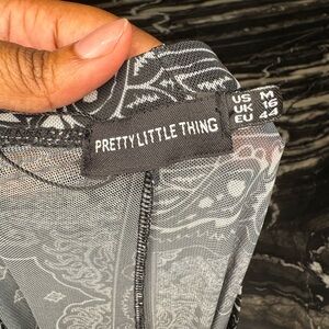 PrettyLittleThing Black and White Patterned Leggings | New Without Tags